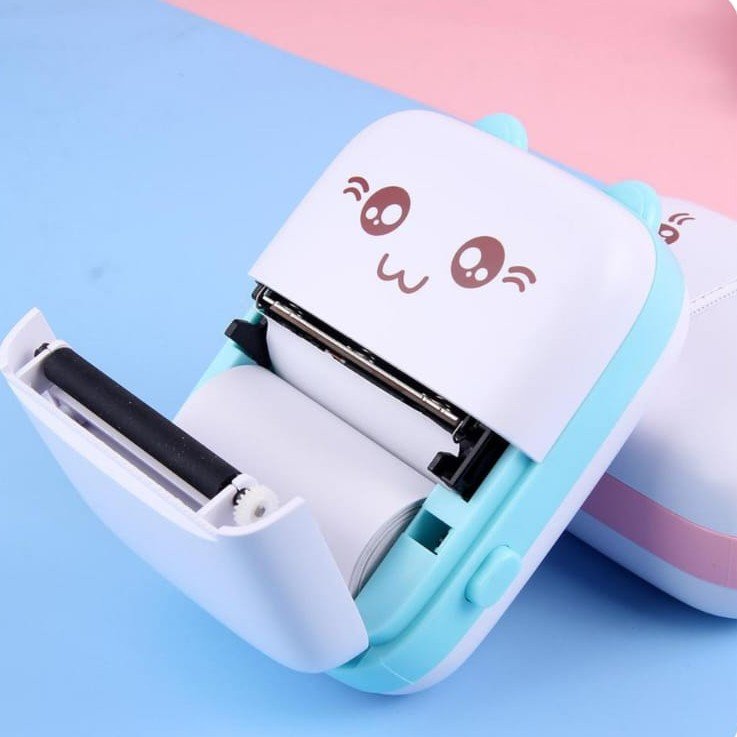 Mini Cat Thermal Printer - Portable Bluetooth Printer for Kids Learning & Notes
